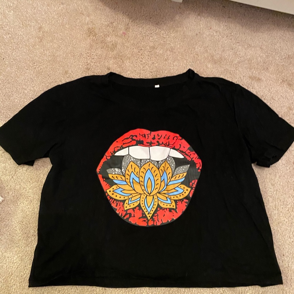 graphic black T